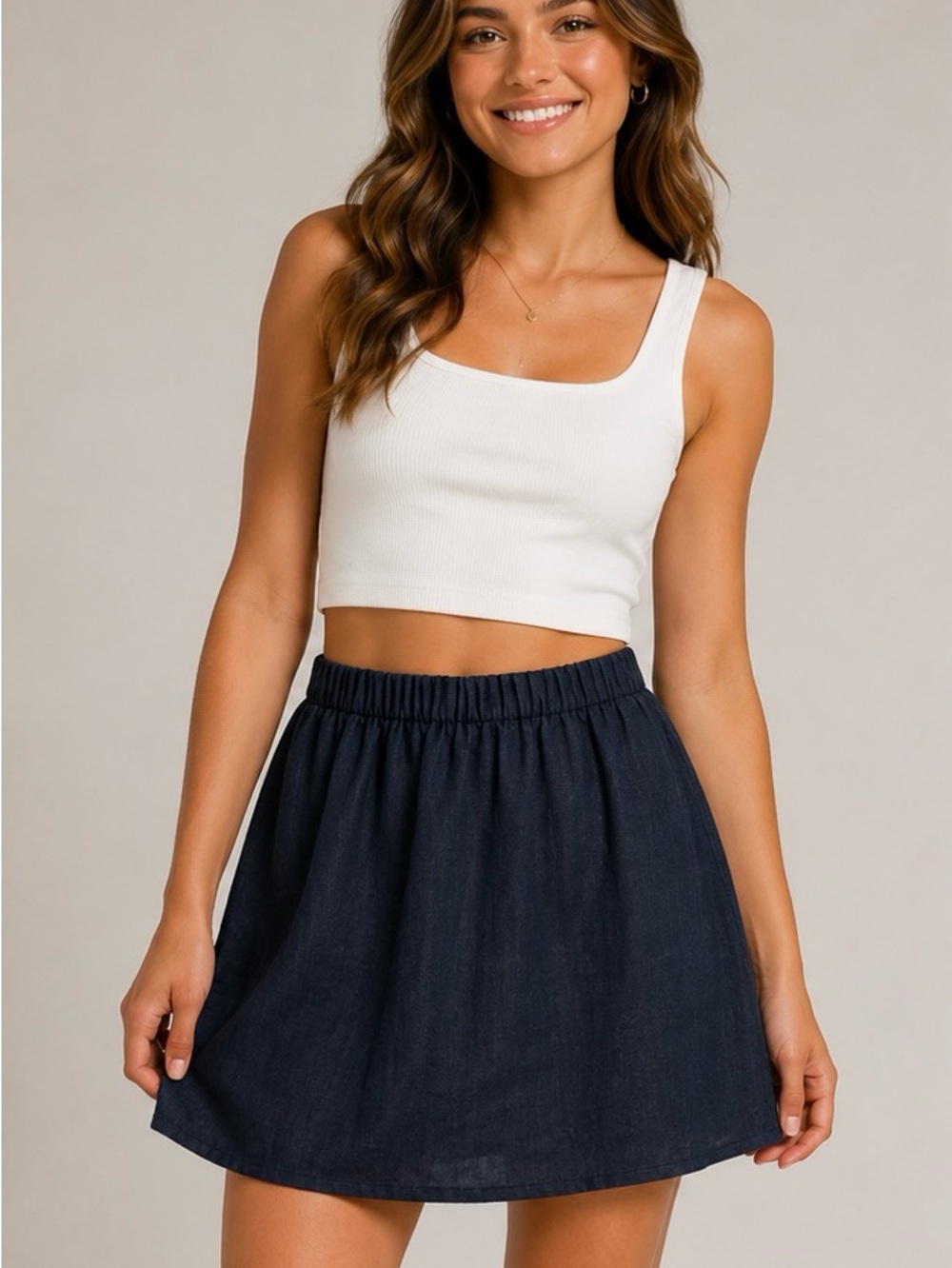 J. Crew Dark Navy A-Line Skirt